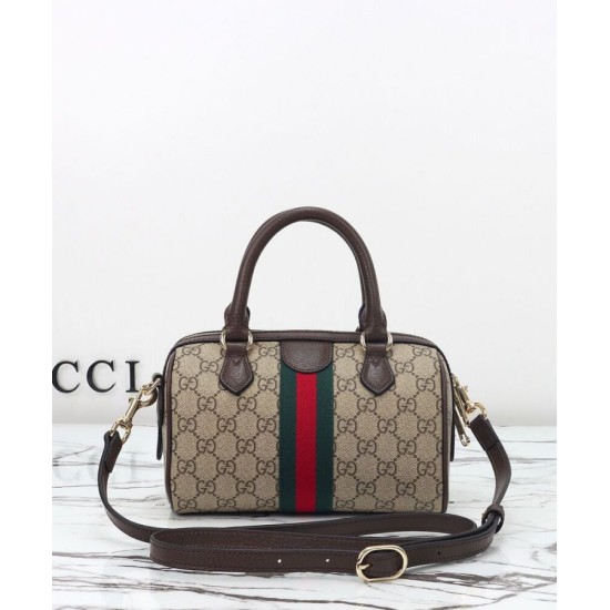 Replica Borsa bauletto piccola Gucci Ophidia 841294 Caffè scuro imitazione False Online