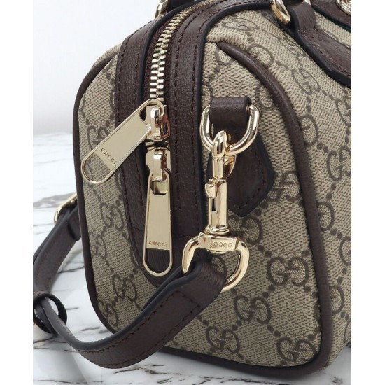 Replica Borsa bauletto piccola Gucci Ophidia 841294 Caffè scuro imitazione False Online