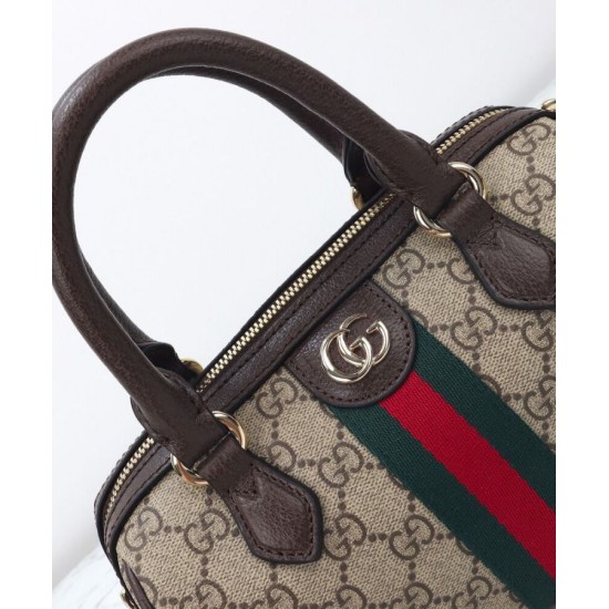 Replica Borsa bauletto piccola Gucci Ophidia 841294 Caffè scuro imitazione False Online