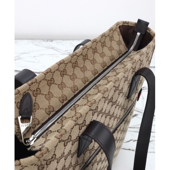 Replica Borsa tote media Gucci in tela GG 834796 Caffè imitazione False Online