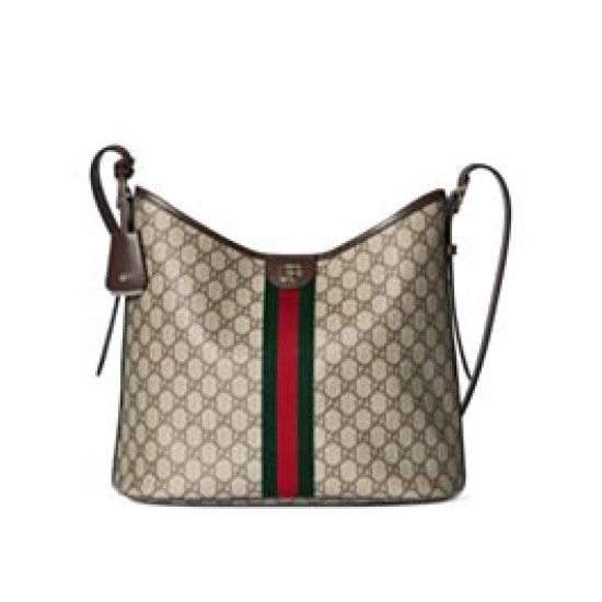 Replica Borsa a tracolla grande Gucci Ophidia 836871 Caffè scuro imitazione False Online