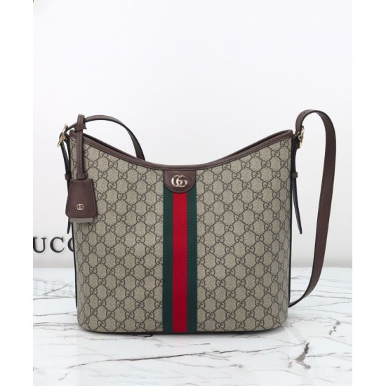 Replica Borsa a tracolla grande Gucci Ophidia 836871 Caffè scuro imitazione False Online