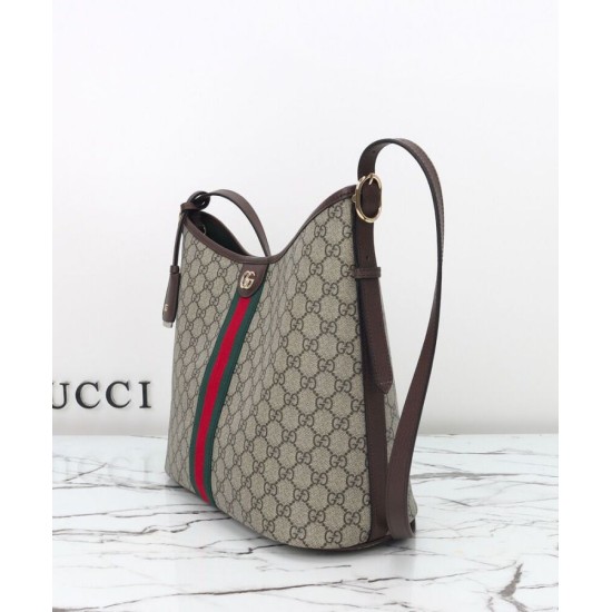 Replica Borsa a tracolla grande Gucci Ophidia 836871 Caffè scuro imitazione False Online