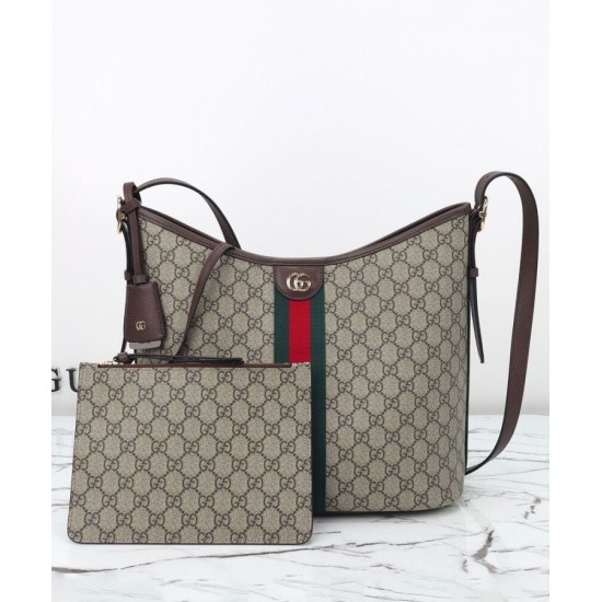 Replica Borsa a tracolla grande Gucci Ophidia 836871 Caffè scuro imitazione False Online