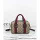 Replica Borsa a mano Gucci Mini GG Caffè scuro imitazione False Online