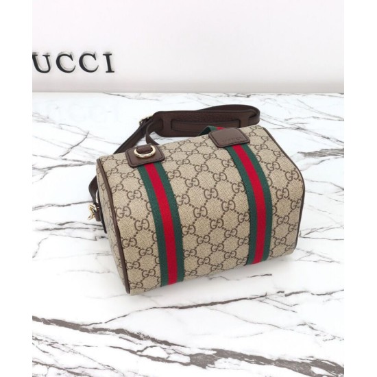 Replica Borsa a mano Gucci Mini GG Caffè scuro imitazione False Online