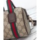 Replica Borsa a mano Gucci Mini GG Caffè scuro imitazione False Online