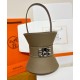 Replica Borsa tote Hermès Mini Medor Grigia imitazione False Online