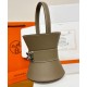 Replica Borsa tote Hermès Mini Medor Grigia imitazione False Online