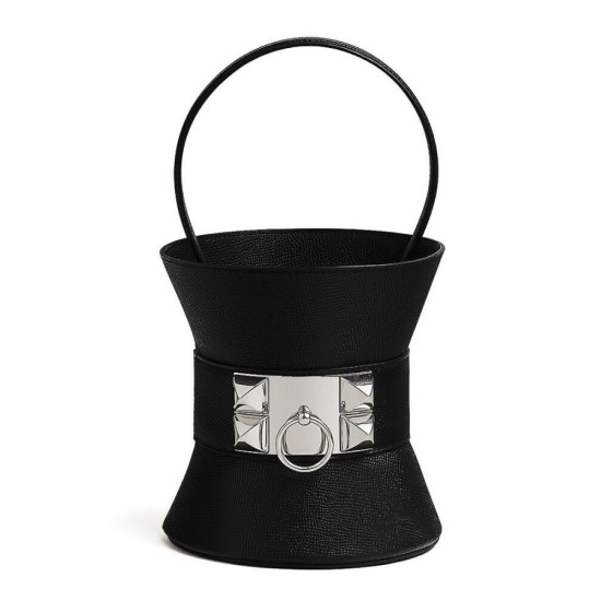Replica Borsa tote Hermès Mini Medor Nera imitazione False Online