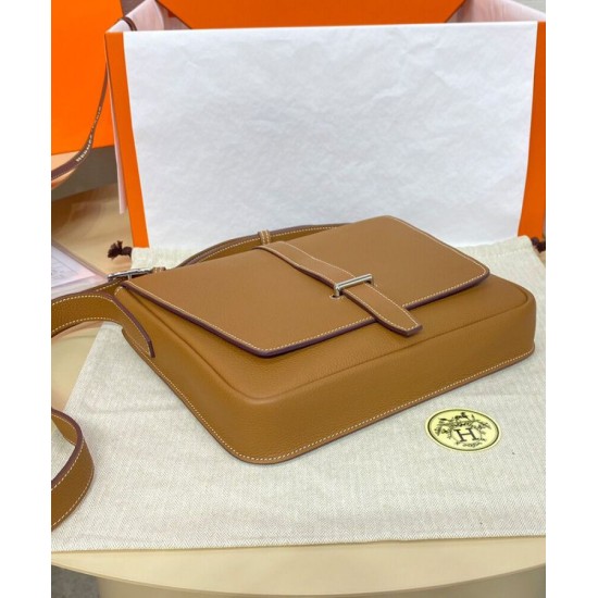 Replica Borsa a tracolla Hermès Steve Light Junior Caffè chiaro imitazione False Online