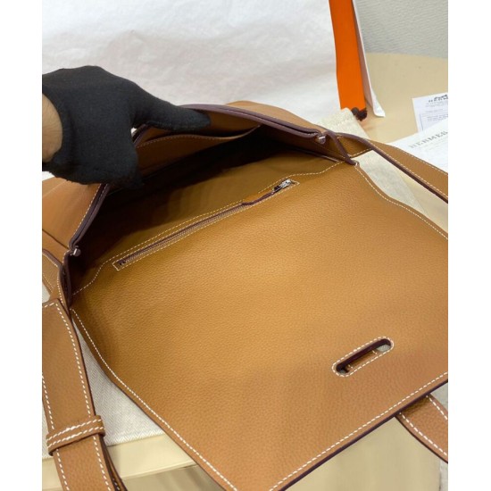 Replica Borsa a tracolla Hermès Steve Light Junior Caffè chiaro imitazione False Online