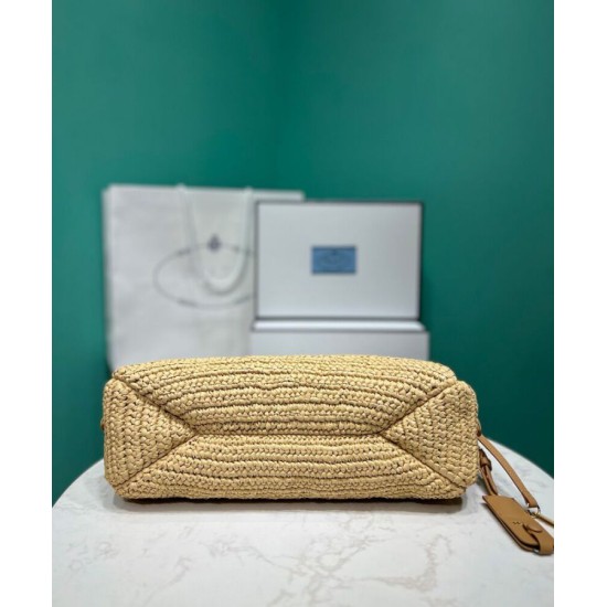 Replica Borsa grande all'uncinetto Prada Aimee Albicocca imitazione False Online