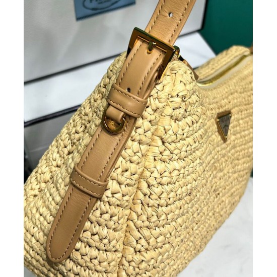 Replica Borsa grande all'uncinetto Prada Aimee Albicocca imitazione False Online