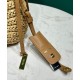 Replica Borsa grande all'uncinetto Prada Aimee Albicocca imitazione False Online