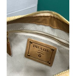 Replica Borsa grande all'uncinetto Prada Aimee Albicocca imitazione False Online
