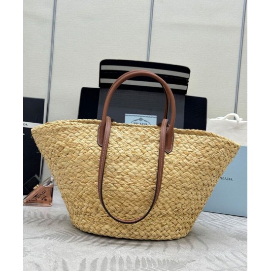 Replica Borsa shopping Prada Grande in Rafia Caffè imitazione False Online Replica Borsa shopping Prada Grande in Rafia Caffè imitazione False Online