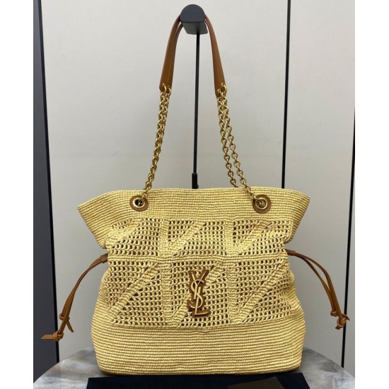 Replica Shopping Jamie YSL Saint Laurent in rafia Albicocca imitazione False Online