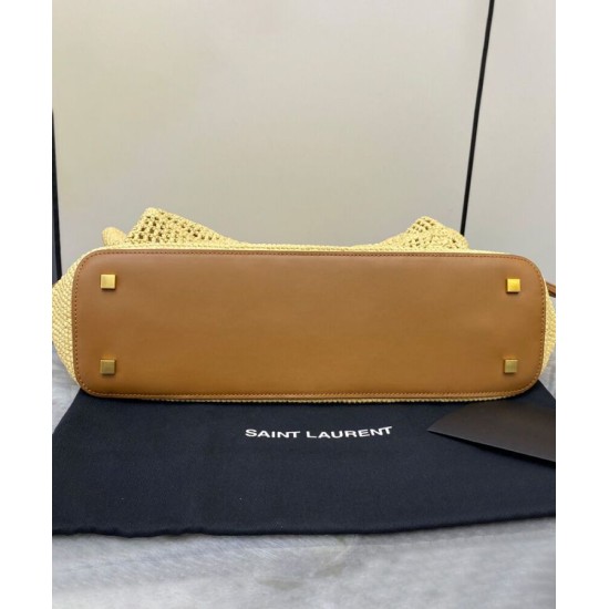 Replica Shopping Jamie YSL Saint Laurent in rafia Albicocca imitazione False Online