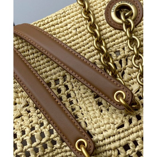 Replica Shopping Jamie YSL Saint Laurent in rafia Albicocca imitazione False Online