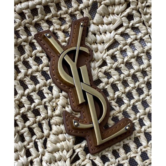 Replica Shopping Jamie YSL Saint Laurent in rafia Albicocca imitazione False Online