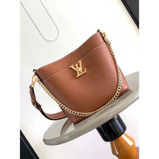 Replica Borsa Louis Vuitton Lock and Walk Marrone