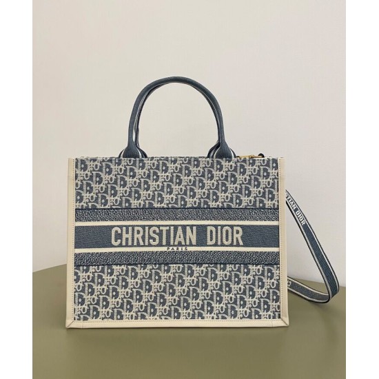 Replica Borsa media Christian Dior Book Tote blu Replica Borsa media Christian Dior Book Tote blu