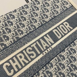 Replica Borsa media Christian Dior Book Tote blu