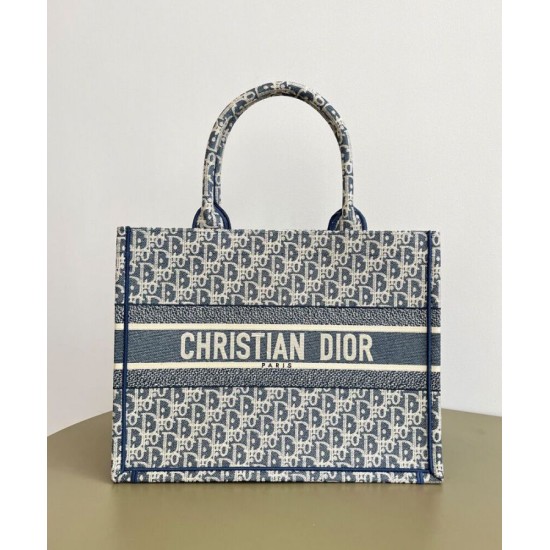 Replica Borsa media Christian Dior Book Tote crema