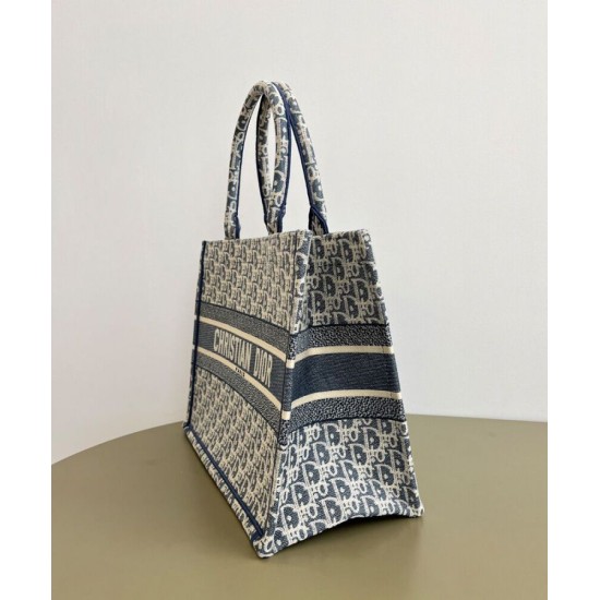Replica Borsa media Christian Dior Book Tote crema