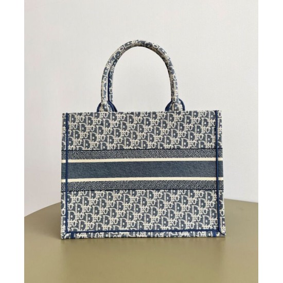 Replica Borsa media Christian Dior Book Tote crema