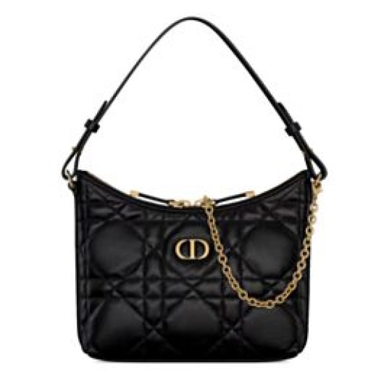 Replica Mini borsa Christian Dior Miss Caro Diorling con catena, nera