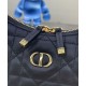 Replica Mini borsa Christian Dior Miss Caro Diorling con catena, nera