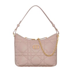 Replica Mini borsa Christian Dior Miss Caro Diorling con catena, rosa