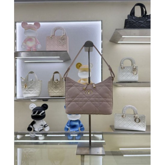 Replica Mini borsa Christian Dior Miss Caro Diorling con catena, rosa