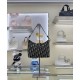 Replica Mini borsa Christian Dior 30 Montaigne Diorling con catena, blu scuro