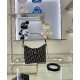 Replica Mini borsa Christian Dior 30 Montaigne Diorling con catena, blu scuro