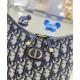 Replica Mini borsa Christian Dior 30 Montaigne Diorling con catena, blu scuro