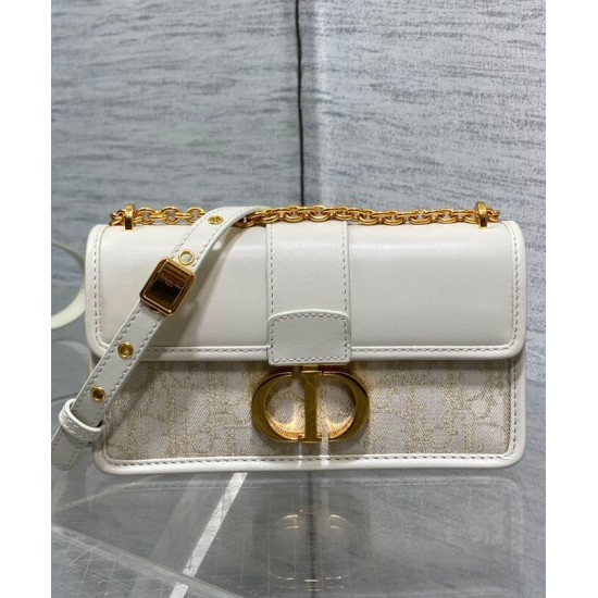 Replica Borsa Dior 30 Montaigne East-West con catena Crema