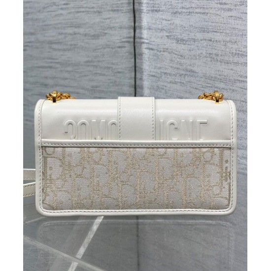 Replica Borsa Dior 30 Montaigne East-West con catena Crema