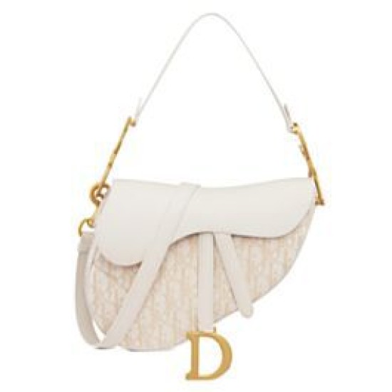 Replica Borsa Dior Saddle con tracolla Crema