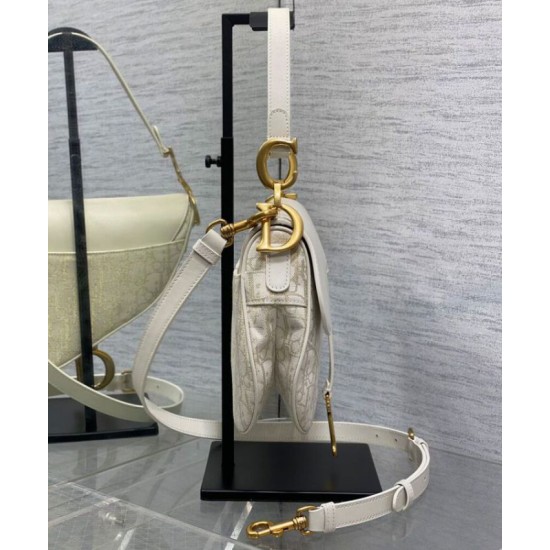 Replica Borsa Dior Saddle con tracolla Crema