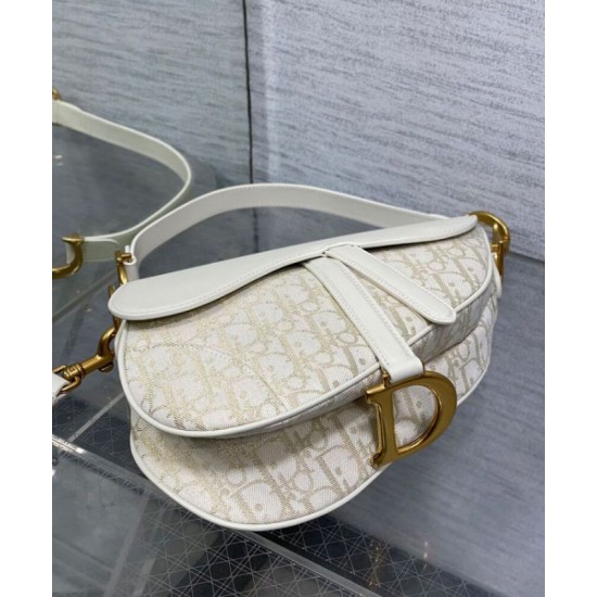Replica Borsa Dior Saddle con tracolla Crema