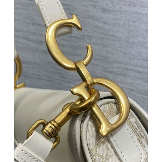 Replica Borsa Dior Saddle con tracolla Crema