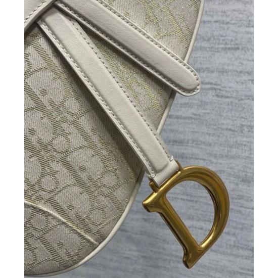 Replica Borsa Dior Saddle con tracolla Crema