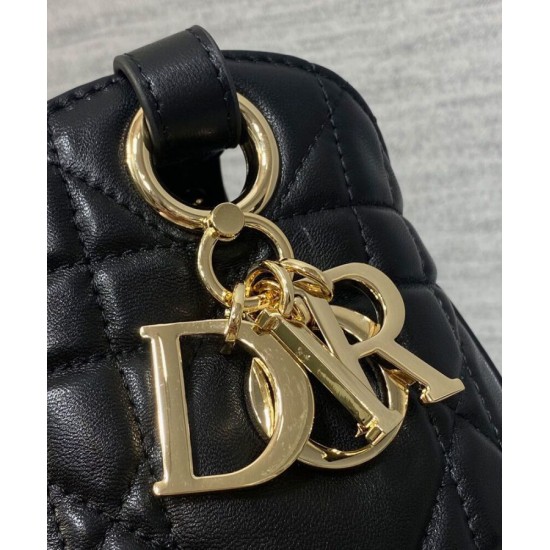 Replica Borsa Christian Dior D-Motion media nera