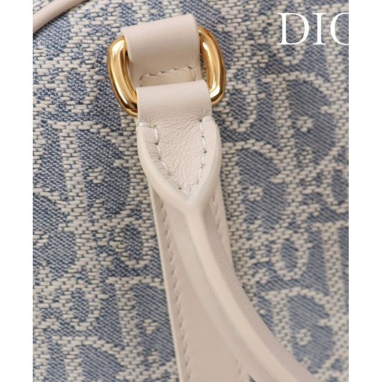 Replica Borsa Christian Dior D-Vibe East-West Nano blu