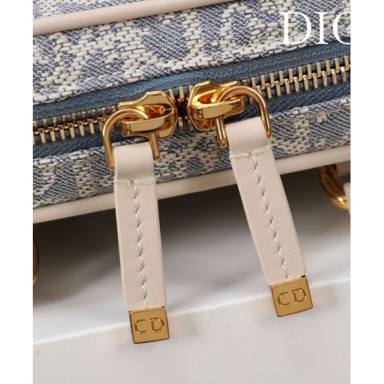 Replica Borsa Christian Dior D-Vibe East-West Nano blu