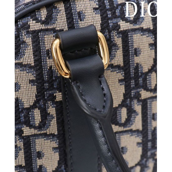 Replica Borsa Christian Dior D-Vibe East-West Nano, blu scuro