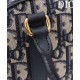 Replica Borsa Christian Dior D-Vibe East-West Nano, blu scuro